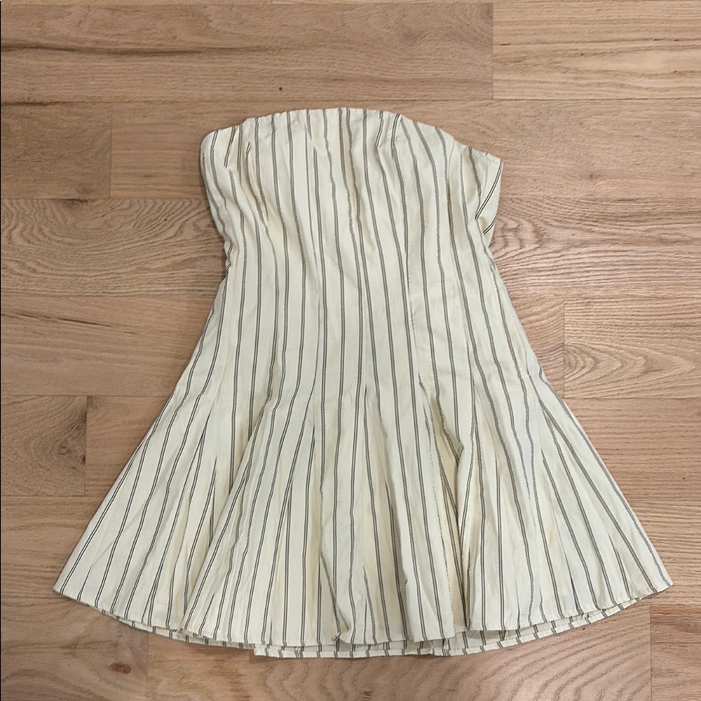 Striped Strapless Dress